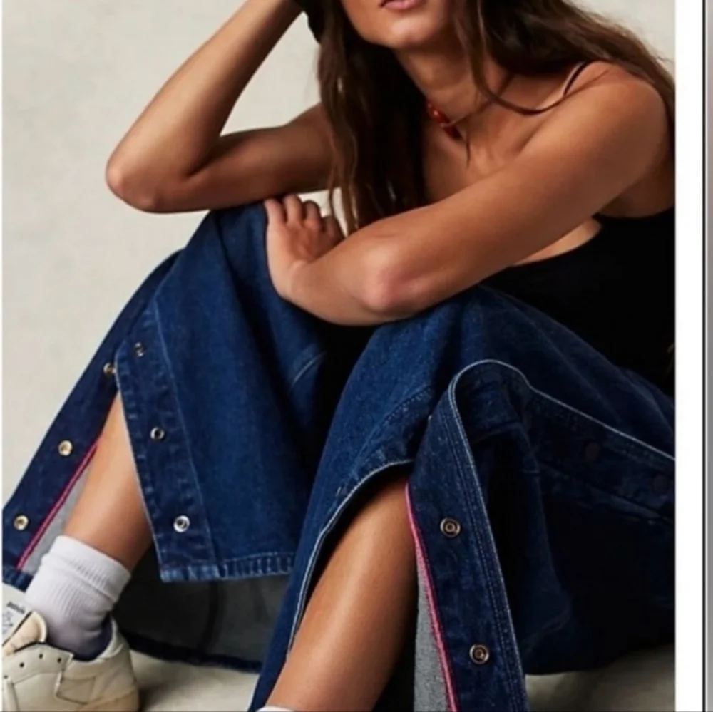 New FREE PEOPLE We The Free Time Warp Wide-Leg Jeans. - Picture 3 of 7